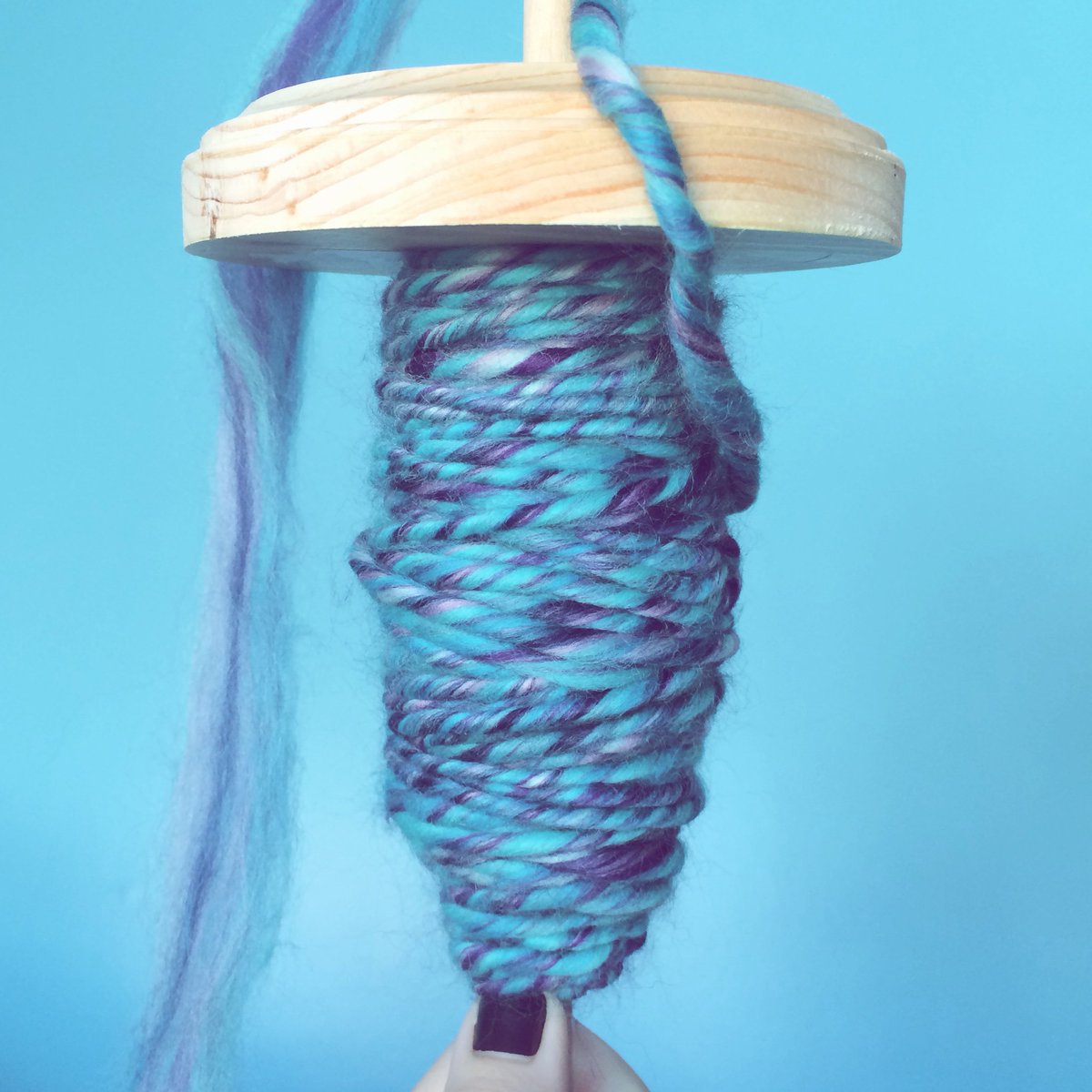I spun yarn for the first time! I can already tell this is gonna be my new obsession. So fun! Do you spin?