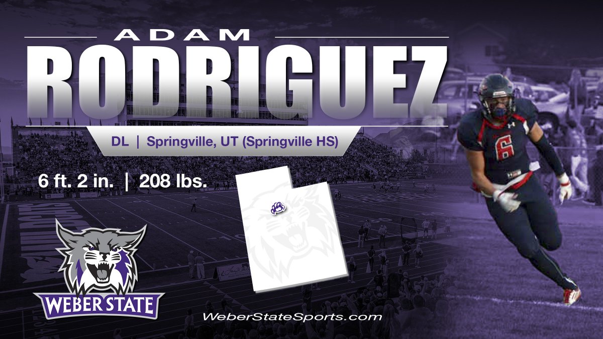 weberstatefb's tweet photo. Welcome Adam Rodriguez @adamrodriguez15 to the Weber State family! #WeAreWeber #BigSkyFB https://t.co/6z6ststbF0