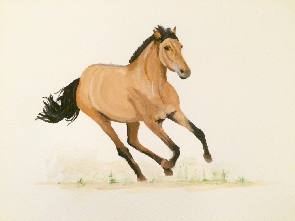 henryfraser0's tweet photo. My latest mouth painting. (Only physically able to use my mouth).

The Wild Horse. https://t.co/Gt9AMkNedQ