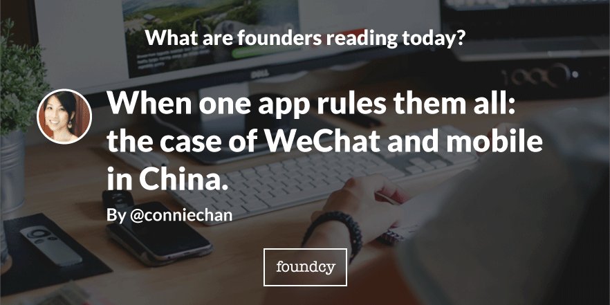 When one app rules them all: the case of WeChat and mobile in China. bit.ly/1H1kD7v By <a href="/conniechan/">Connie Chan 🍒</a>