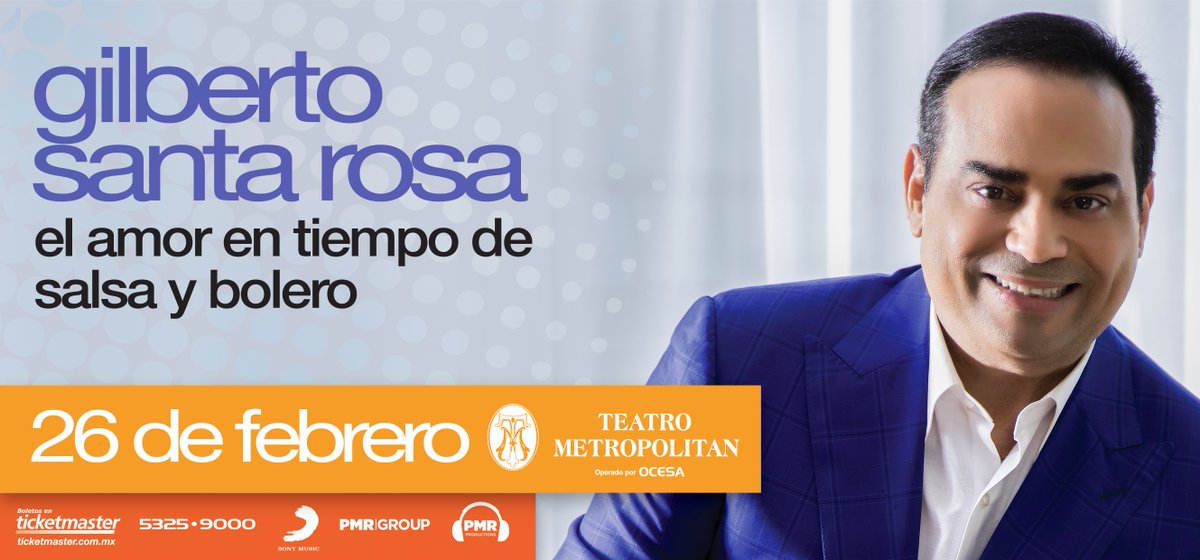 ¡La invitación de <a href="/gilbertoSR/">Gilberto Santa Rosa</a> sigue en pie! Acompáñalo el 26/feb en el <a href="/TMetropolitanMx/">Teatro Metropólitan</a> smarturl.it/gsrmetrop
