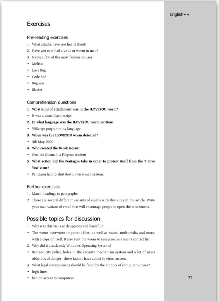 كتاب اللغة الانجليزية لطلاب الحاسب 😍
تعلم انجليزي بمقالات حاسب وشرح مصطلحات+اختبارات #كنز ✌️
bit.ly/EnglishPlusPlus