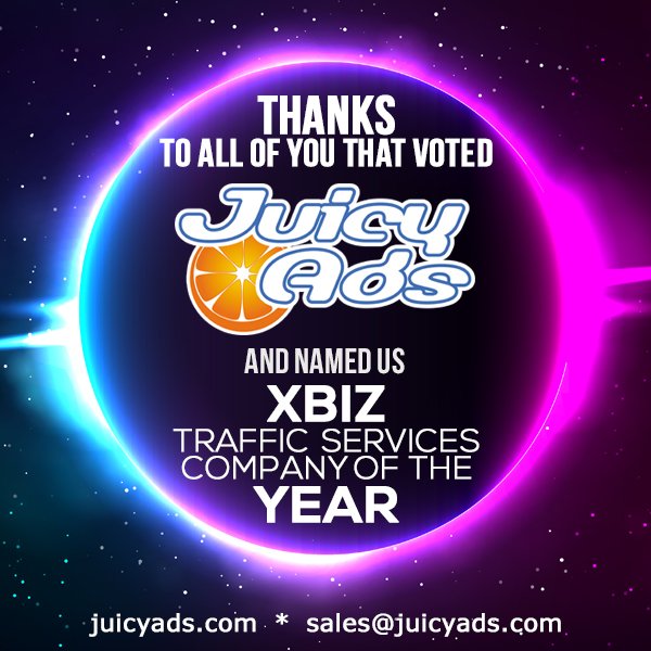 Thank you so much for your support, trust and business #traffic #adnetwork #award #adult @XBIZ award<a href="/tag/award"class="tags"><span>#award</span></a><a href="/tag/traffic"class="tags"><span>#traffic</span></a><a href="/tag/adult"class="tags"><span>#adult</span></a><a href="/tag/adnetwork"class="tags"><span>#adnetwork</span></a>