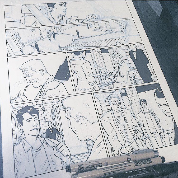 Finally laying down pages for 'AERO' #illustration #comics #ink #drawing #storytelling #artwork #wip #process
