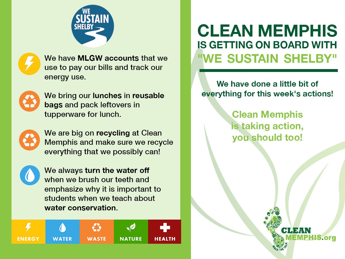 CleanMemphis's tweet image. Clean Memphis is getting on board with the #WeSustainShelby Campaign and you should too!wesustainshelby.com