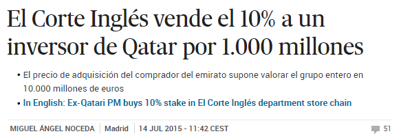 Reflex_volucion's tweet photo. Y sí, cada vez que compráis en El Corte Inglés, se ríe el ISIS, financiado y armado por Qatar, de vosotros. https://t.co/uKG0eaREbe