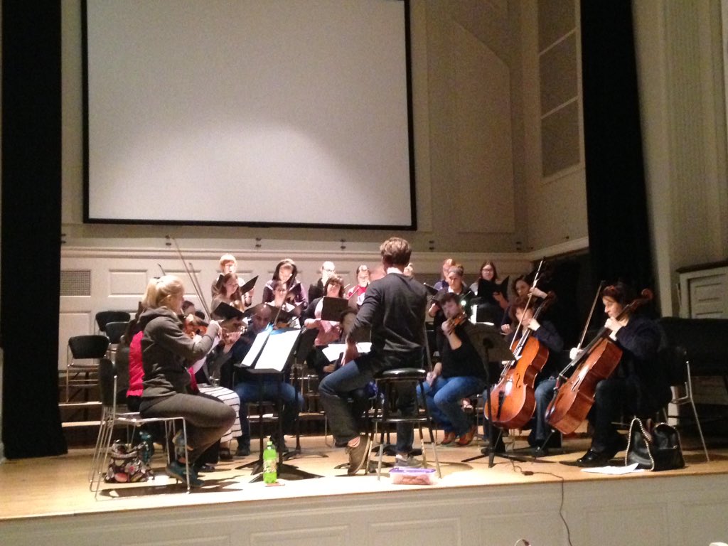 Currently rehearsing with <a href="/CUMusicProgram/">Pauline Rovkah</a> #choir. The students sound wonderful!