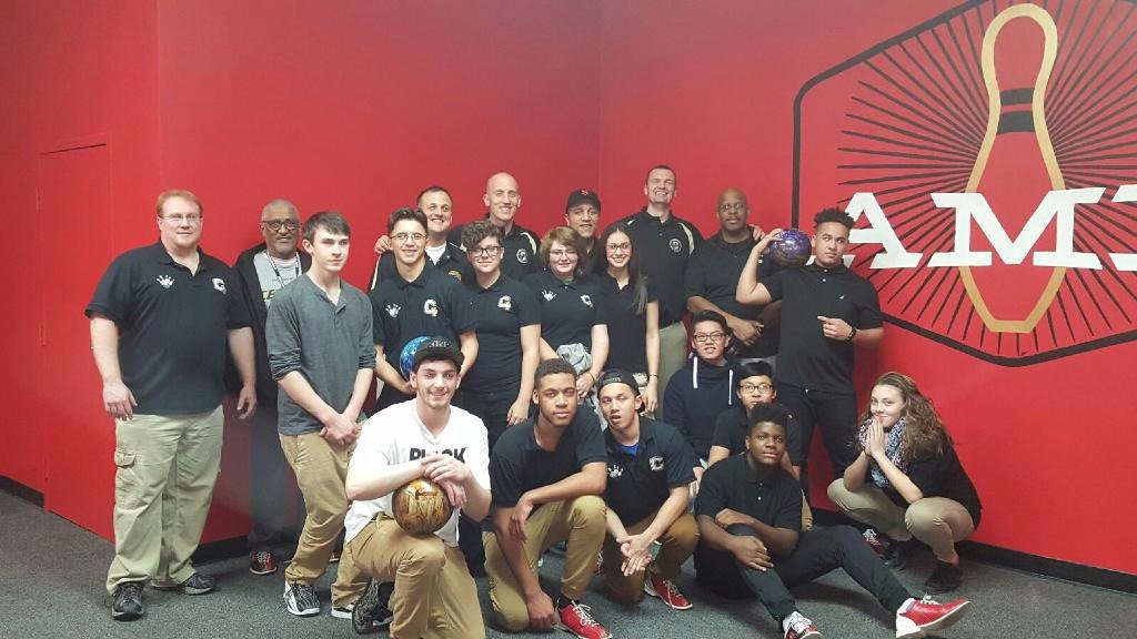 Central's bowling team beats the Central administration 3 games to 0. Great time and good luck in the league!