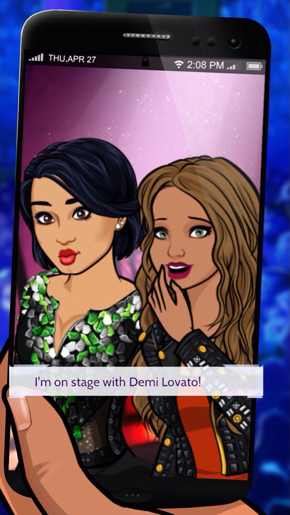 saraloves_you's tweet photo. I got a photo on stage with Demi Lovato! #episode #demipathtofame https://t.co/xfbzUFQEiT https://t.co/T1ttQZWlBs