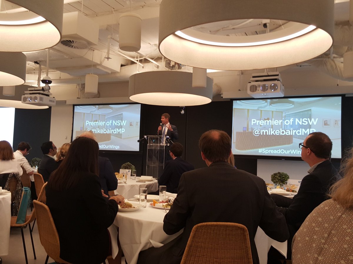 Toby_Barbour's tweet photo. Enjoying lunch at amazing new Twitter Australia office with NSW Premier https://t.co/ljWpwCN199