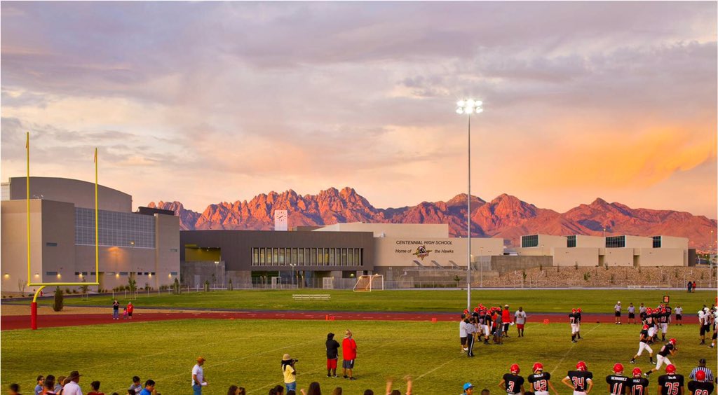 _highschoolgoal's tweet photo. Centennial High School, Las Cruces, New Mexico
Student Pop: 1,382
Colors: Red and Gold
Mascot: Hawks https://t.co/Ad0Lkugbpw