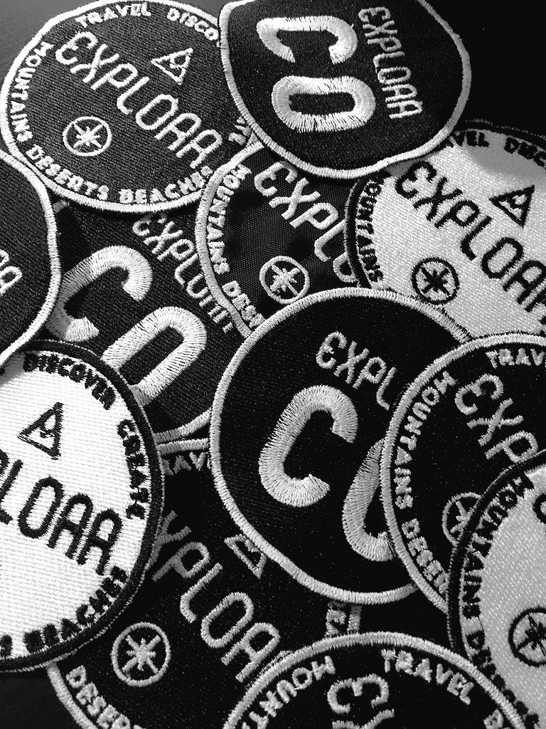 explorrco's tweet photo. Preparing for launch! Printing tons of patches. Become an #explorr and retweet! https://t.co/yQaRUnfoPO
