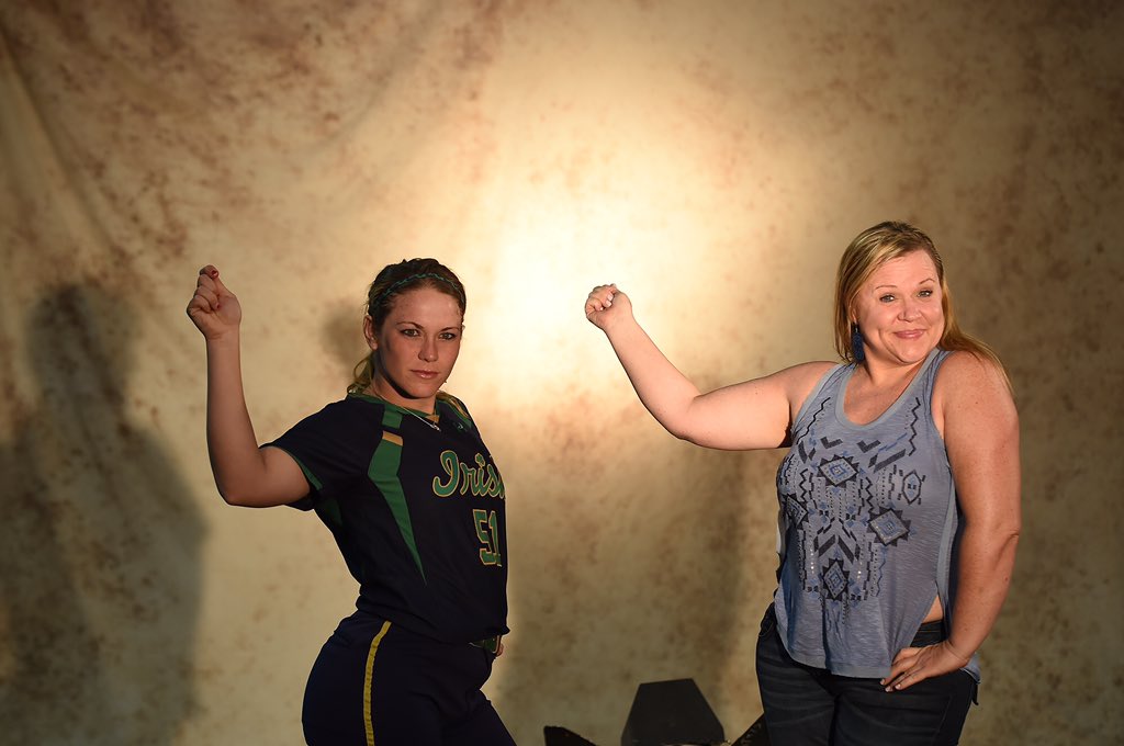 NDsoftball's tweet photo. Sending thoughts and prayers to @sportsiren! We're fighting with you from afar each step of the way #WeLoveHolly https://t.co/digsIjMt32