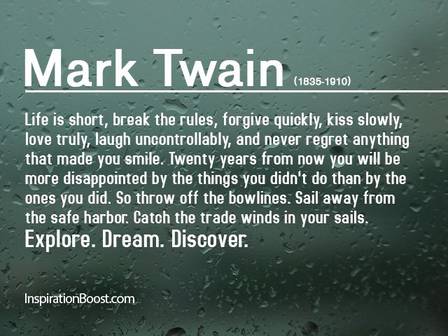 wiebem20's tweet image. Twain said it all ! If only I could remember this when I am failing !