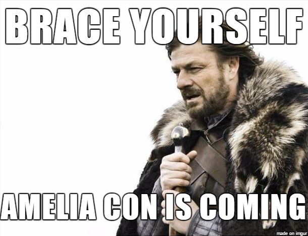 TheAmeliaCon's tweet photo. Only a little more than 36 hours to Amelia Con 2016! https://t.co/JhC2hcCDsO