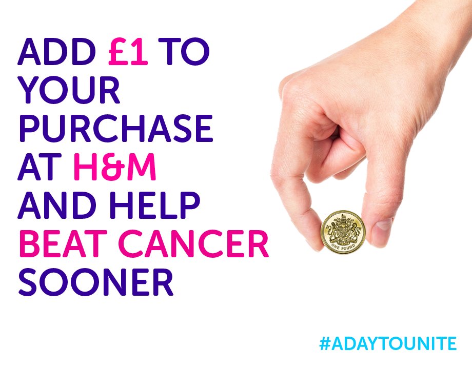 CR_UK's tweet photo. £1 from you can do something about cancer. Visit @HMUnitedKingdom today &amp; help beat cancer sooner #ADayToUnite https://t.co/Rzgo7IsAYv