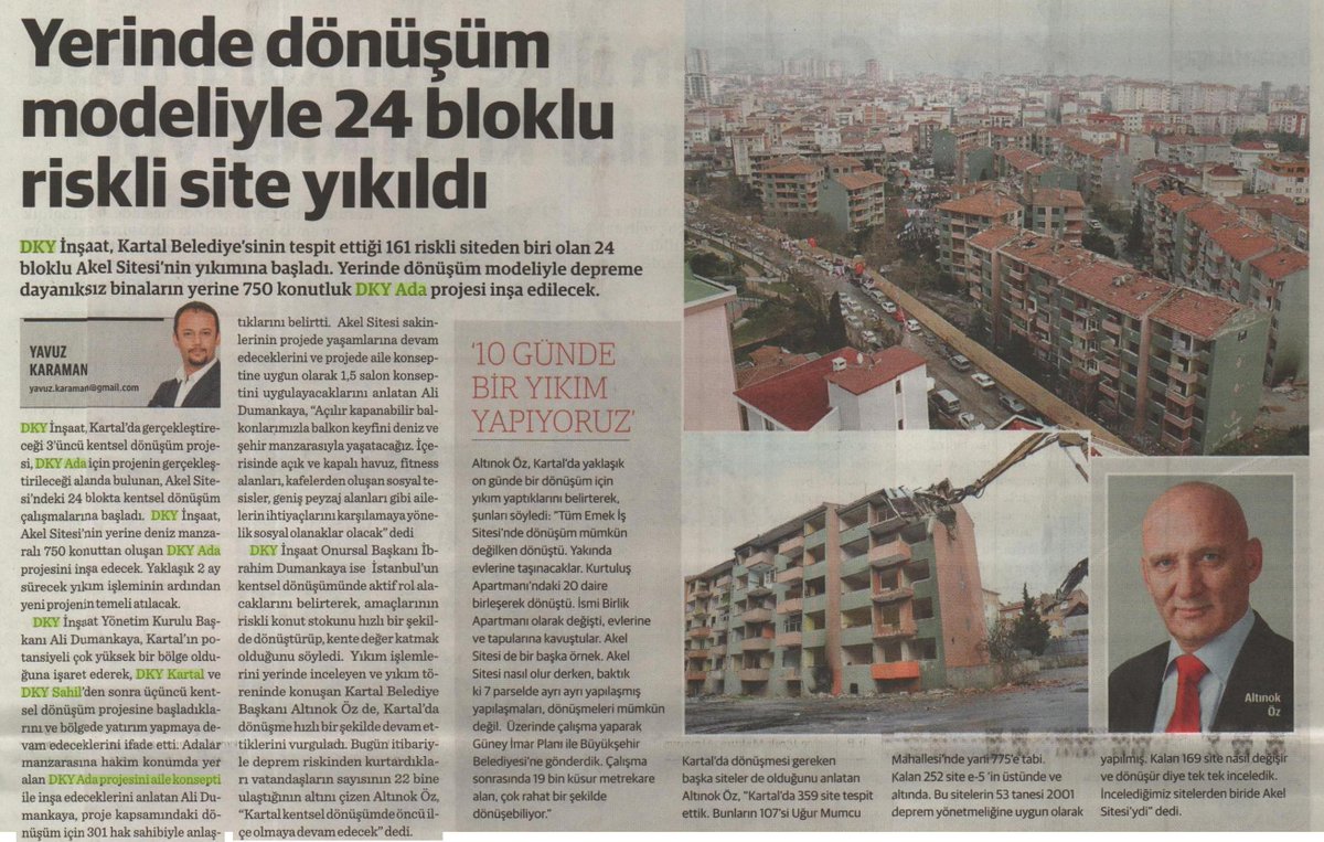 dkyonkagithane's tweet photo. Dünya : Yerinde dönüşüm modeliyle 24 bloklu riskli site yıkıldı. https://t.co/nCTcymkoYl