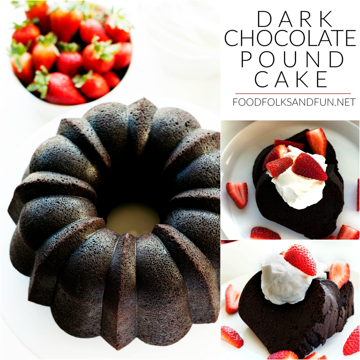 FoodFolksandFun's tweet photo. Make for #VDay: Dark Chocolate Pound Cake with Strawberries and Cream #ad #savetimetips https://t.co/6KwfqcseIN https://t.co/gNABmkiVZ6