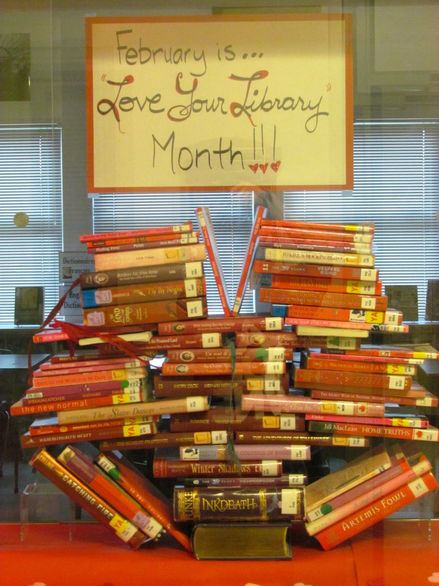 gvtla61's tweet photo. Love Your Library month!  (We love them everyday in SD61).  Wonderful display at Lansdowne.  #sd61learn #sd61tl https://t.co/E66HPDQo78