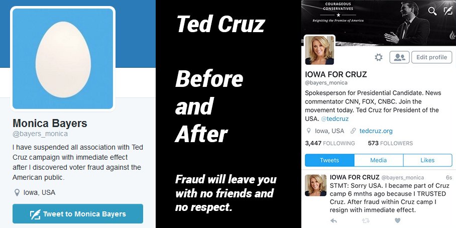 atlaswon's tweet photo. @TedCruz #MailerGate #GOP #IOWA #IAcaucus2016
Fraud.
Corruption,
from a Canadian running for President of the U.S. https://t.co/SQPUPchjOv