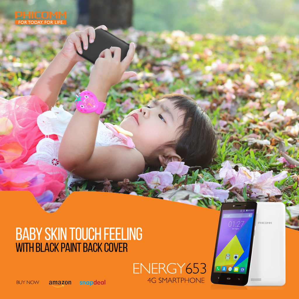 PHICOMMIndia's tweet photo. Baby skin touch feeling with black paint back cover for an excellent grip. 
Available on Snapdeal &amp; Amazon. https://t.co/ZO9zPcjhD0