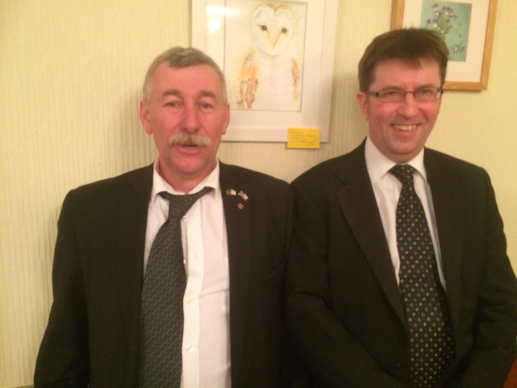 Our newly raised Bro Bullock (right) with our WM WBro Roberts, a most excellent evening had by all