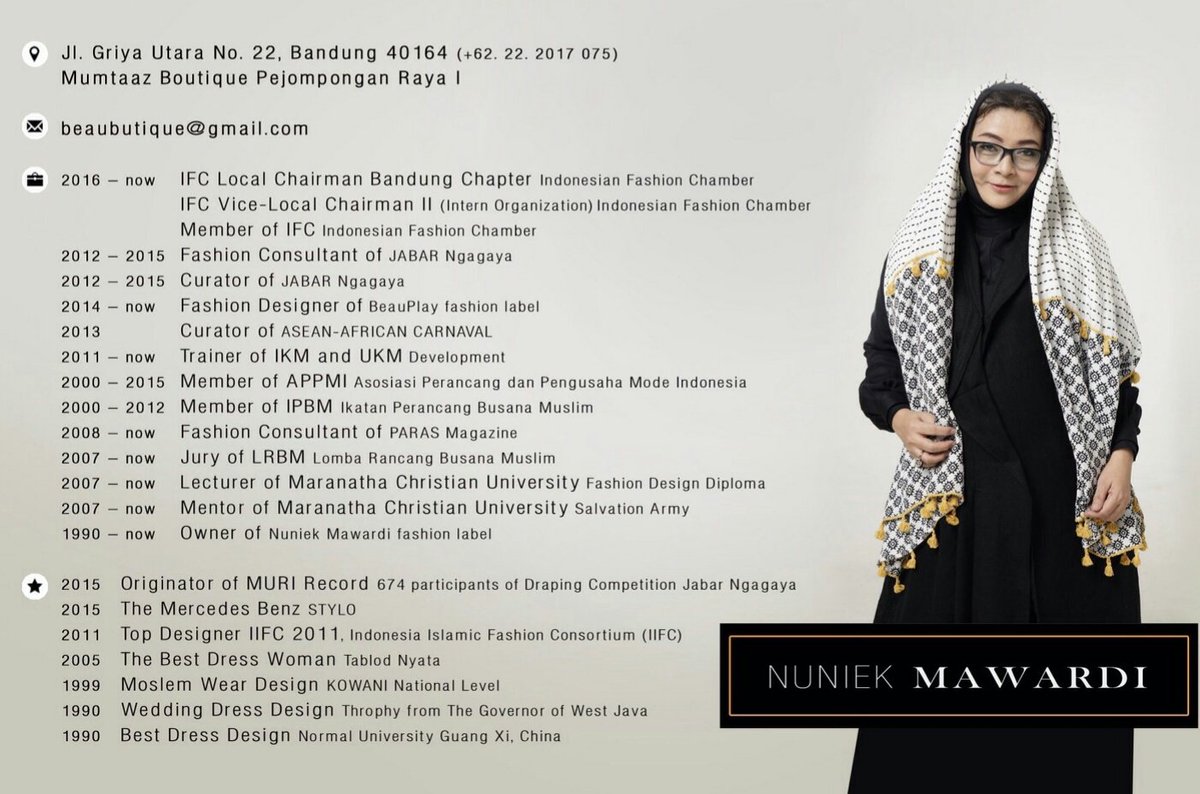 ifibandung's tweet photo. Founder &amp; Instructor
Islamic Fashion Institute https://t.co/9d1AjCSUuP