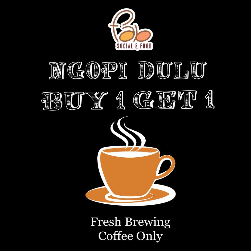 Buy 1 get 1 hot coffee (cappuccino, latte, black coffee). Mon till Sat only <a href="/fabsocialfood/">@fabsocialfood</a>.☎(0711)374777