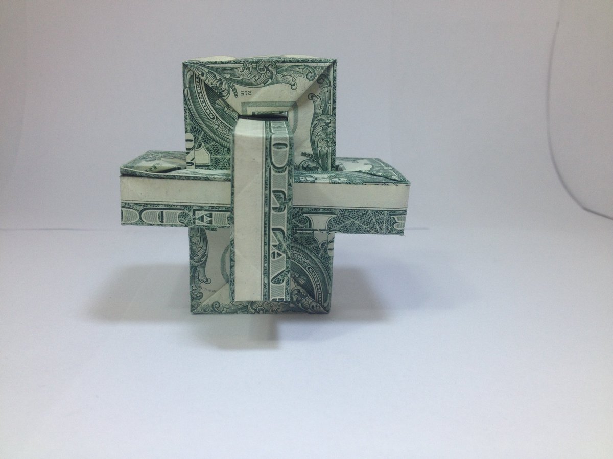 Lostcory's tweet image. Finished a dollar bill Umulius Rectangulum, fantastic for tipping! #origami #art #crafts #papercraft #paper