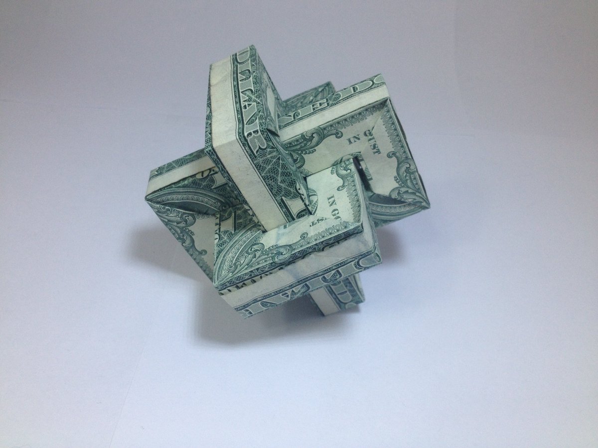 Lostcory's tweet image. Finished a dollar bill Umulius Rectangulum, fantastic for tipping! #origami #art #crafts #papercraft #paper