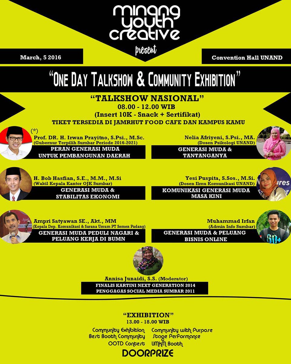 "One Day Talkshow &amp; Community Exhibition" | Sabtu, 5/3/16 pkl 08-18 wib di CH Unand. Ticket: 10k | <a href="/infoSumbar/">SUMBAR</a>