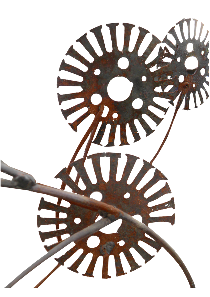 What comes to your mind when you look at this?
#scratched #damaged #recycled #metalparts #artinstallations #kgaf2016