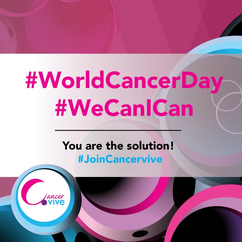 Let's unite on #WorldCancerDay and raise cancer awareness around the world.  #JoinCancervive #WeCanICan