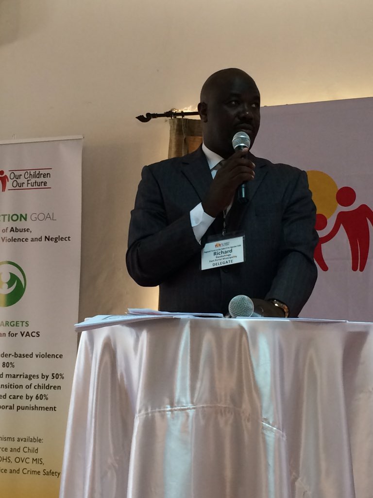 With Richard Rwabuhinga, LCV, Kabarole District, a champion for children who called everyone to action