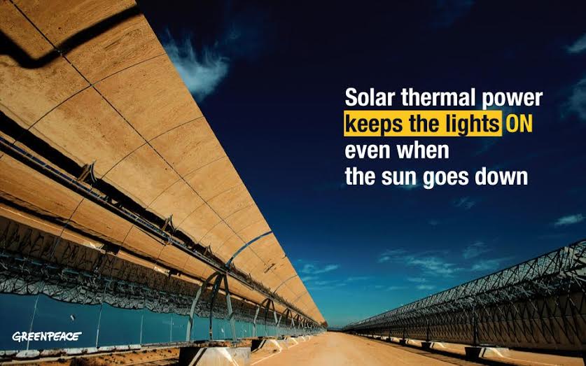 Greenpeace's tweet photo. How we power the world is changing. As Morocco turns on the biggest solar plant ever, @BP_plc &amp; @Shell profits tank https://t.co/JLGCKPEQHC
