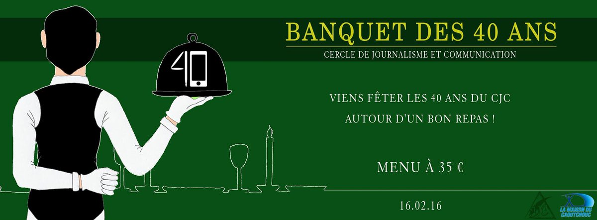 CJCULB's tweet photo. Pour les 40 ans du cercle, le CJC organise son banquet. Soyez nombreux https://t.co/YWSjZYRJ9T @ULB_LTC @ULBruxelles https://t.co/3Igbf1efAN