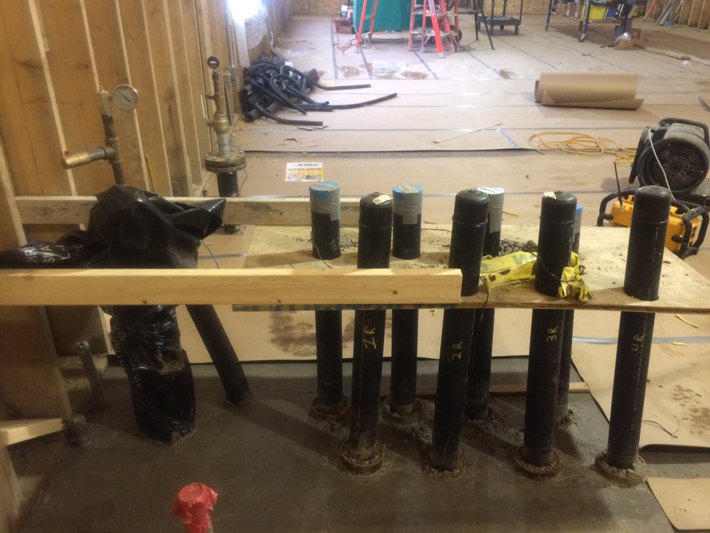 JohnCMyers's tweet photo. Geothermal head end being installed. When heated/cooled by the ground we save money! #AmazingSpace https://t.co/0BKZ4tr7D7