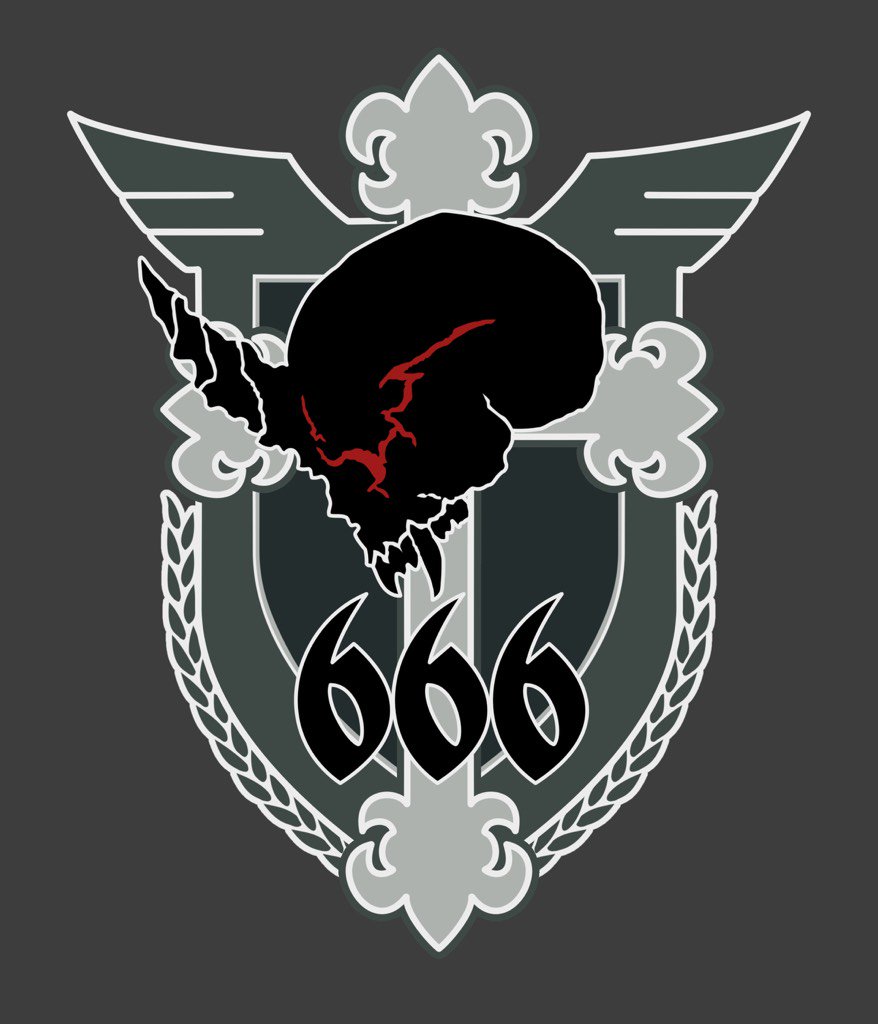 シュヴァルツェスマーケン 第666戦術機中隊 エンブレム 若干修正で