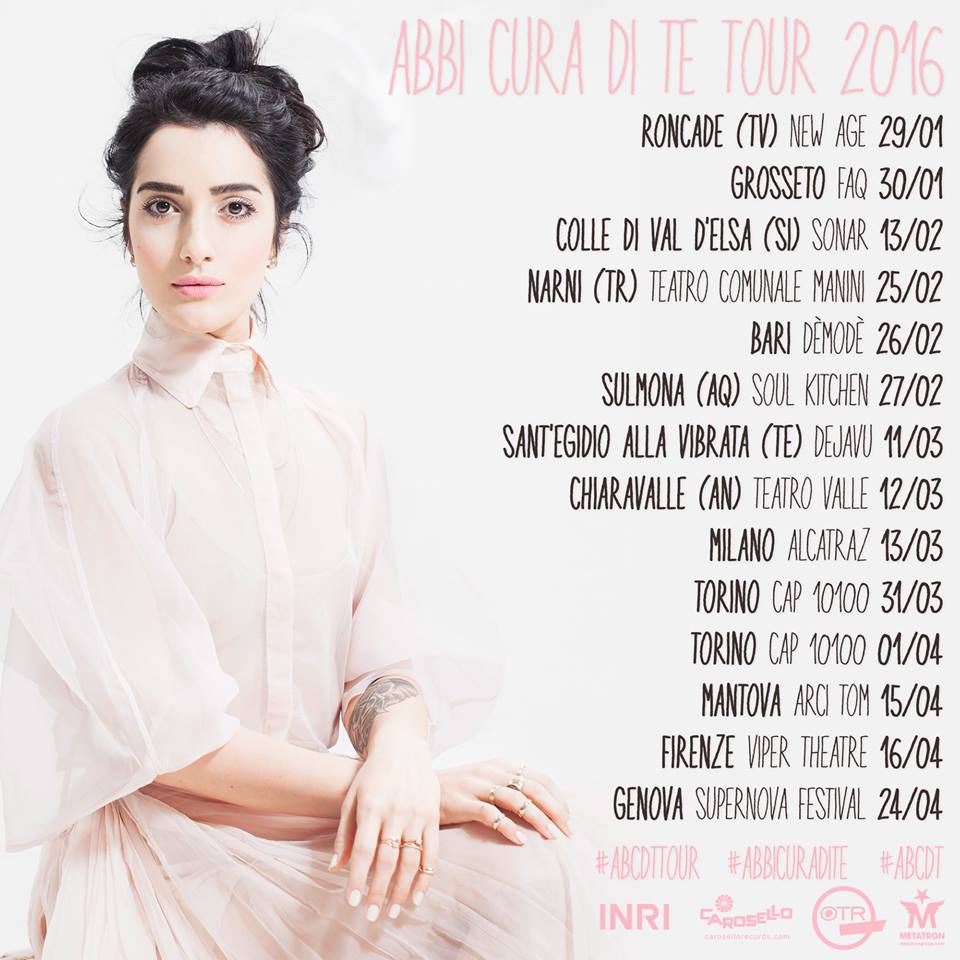 L' #ABCDTTOUR si arricchisce di nuove date, <a href="/levantecanta/">Levante</a> il 15 aprile all'<a href="/ArciTom/">Arci Tom</a> (MN) il 16 al <a href="/vipertheatre/">VIPER THEATRE</a> (FI)