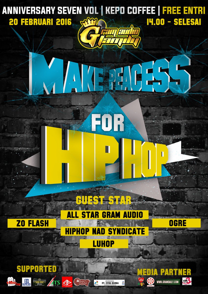 Acara hiphop di serambi mekkah ujung indonesia wow kali. Jgn lupa catat tgl main kita!!!