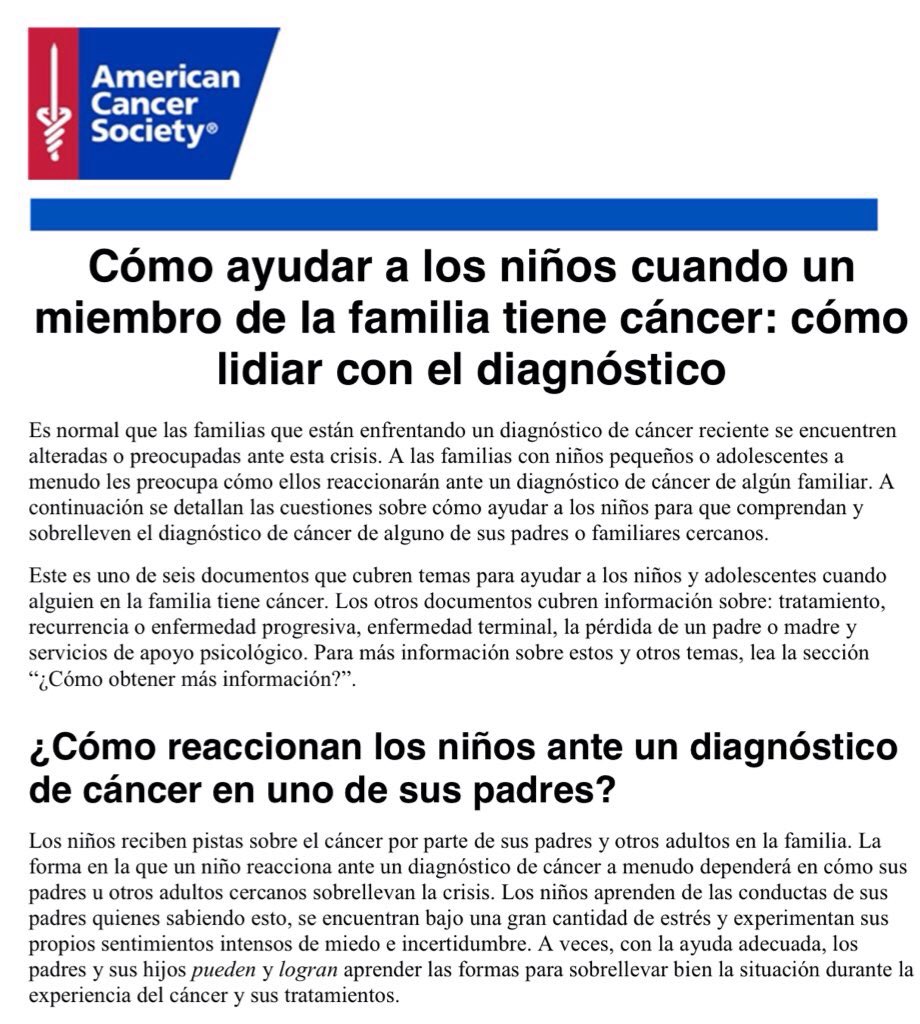 Hoy #DiaMundialCancer
Como hablar del Cancer a l<a href="/s/">『S』</a> niñ@s
#WorldCancerDay
m.cancer.org/acs/groups/cid…
Por <a href="/AmericanCancer/">American Cancer Society</a>