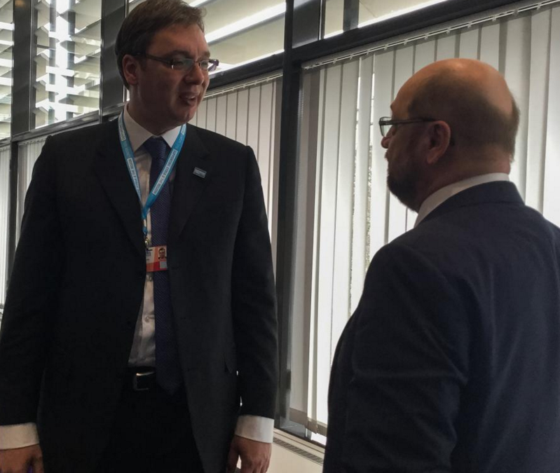 avucic's tweet photo. With @Ahmet_Davutoglu, @BoykoBorissov and @MartinSchulz #SupportSyrians #London https://t.co/GyG4yKmLge