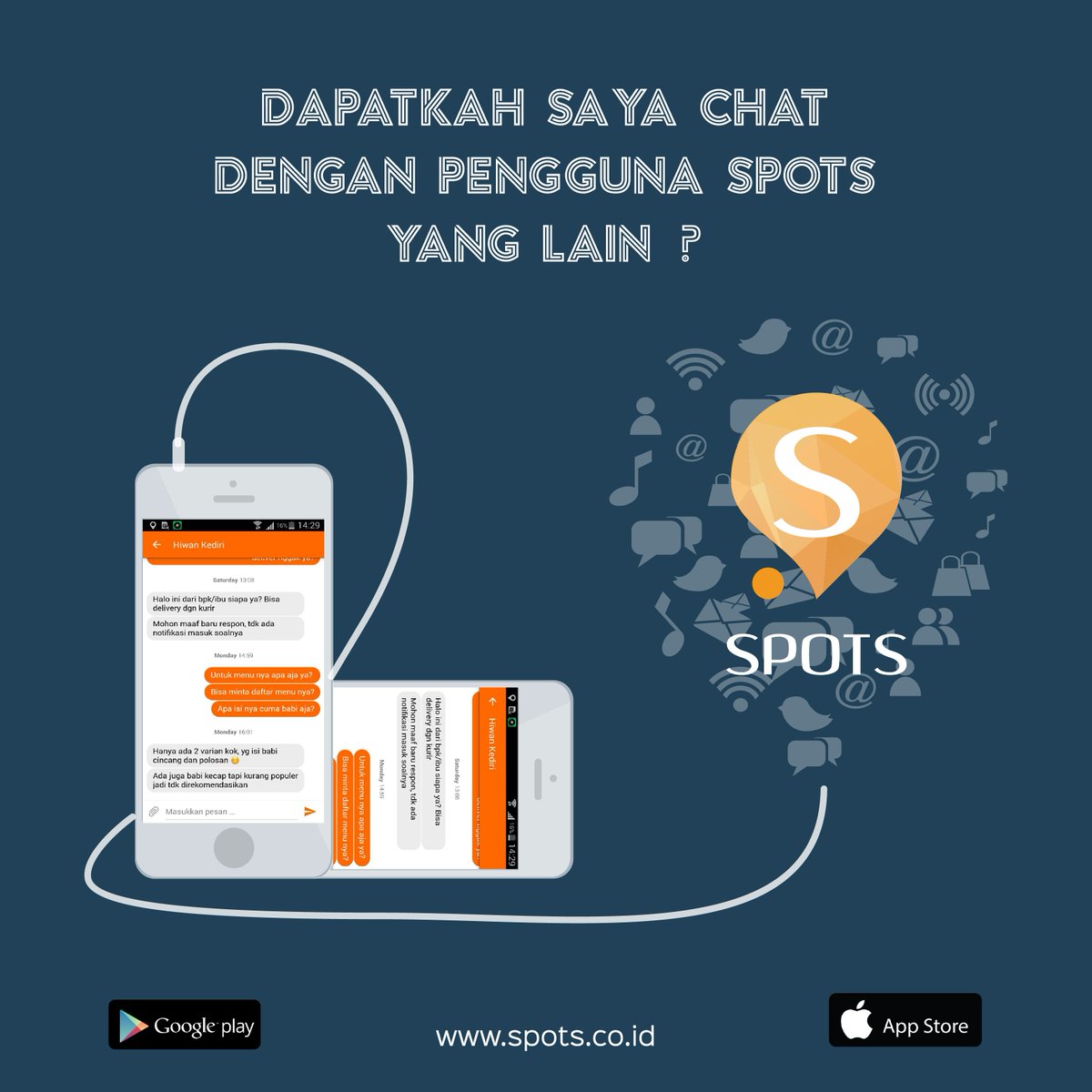 SpotsIndo's tweet photo. Kamu hanya dapat chat kepada bisnis yang telah terverivikasi dan lalu berkomunikasi dengan pemilik bisnis https://t.co/TACMw2KgvK