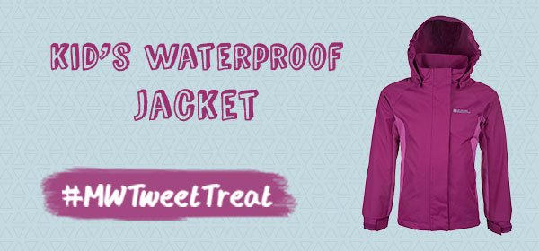 MountainWHouse's tweet photo. Only 24 hours left! RT &amp; Follow to #WIN our Kid's Waterproof Jacket! https://t.co/5u9SS8JXej   #MWTweetTreat https://t.co/JQXoNGix0a