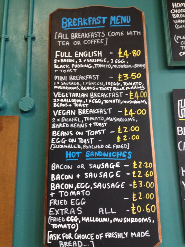 involveyh's tweet photo. Delighted to start work with the great team at @EmmausLeeds today, and not just because of this cafe menu! https://t.co/gL1wxWobrN
