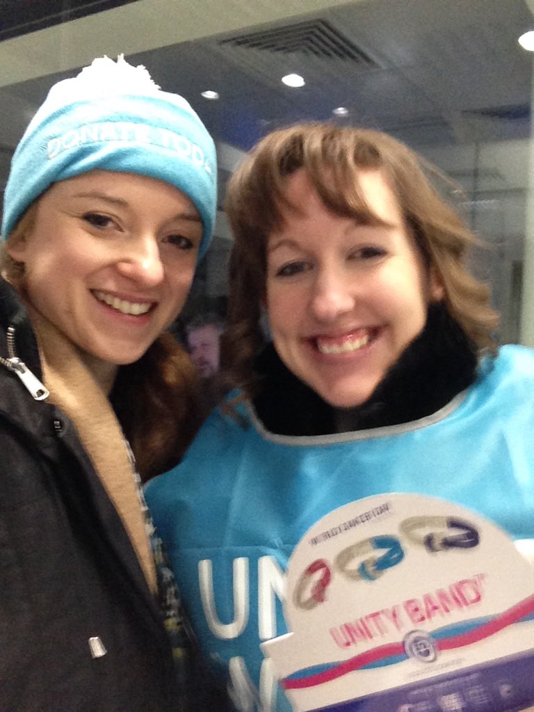 loucrabbe's tweet photo. Pick up aWorldCancerDay Unity Band at a station today #ADayToUnite https://t.co/QNopjotes1