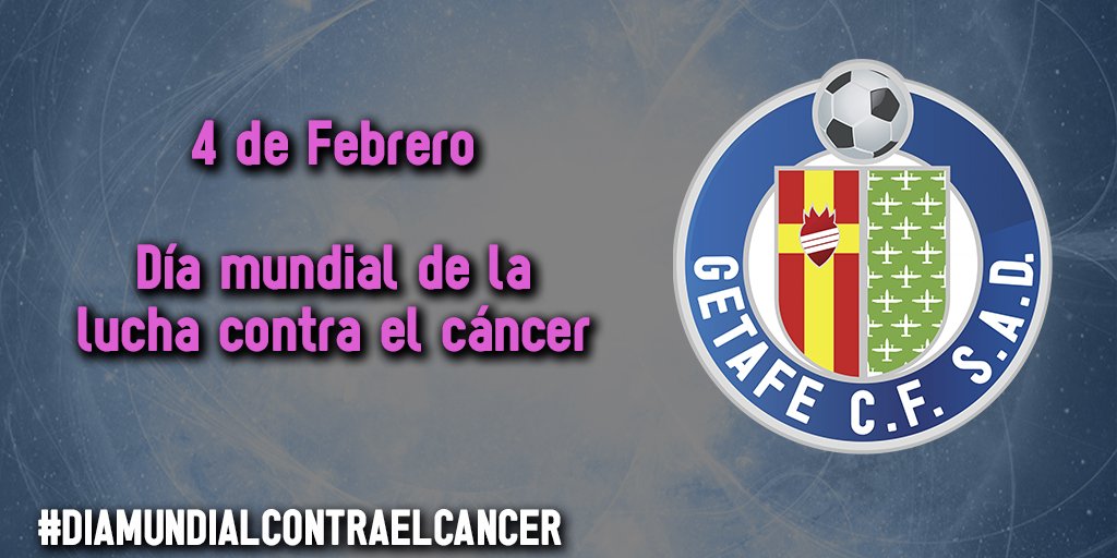 GetafeCF's tweet photo. Desde el Getafe C.F. todo nuestro ánimo a todos los que sufren día a día esta enfermedad #DiaMundialContraElCancer https://t.co/yKJ5jNgm1L