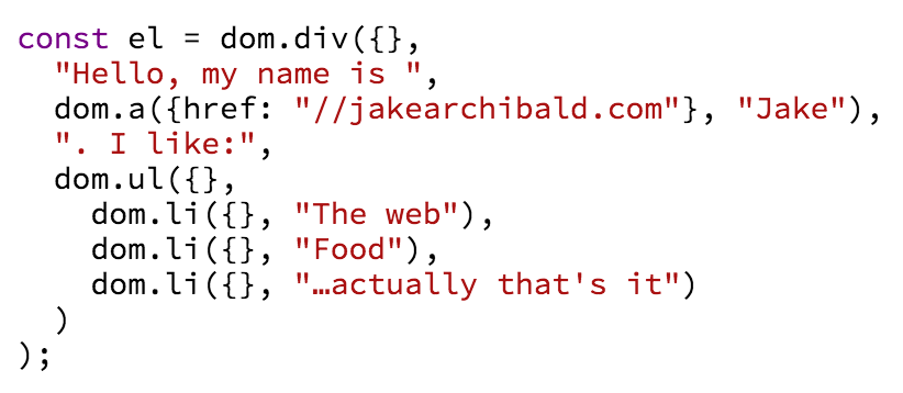 jaffathecake's tweet image. Build a DOM tree using ES2015 proxies jsbin.com/tebevak/edit?j…