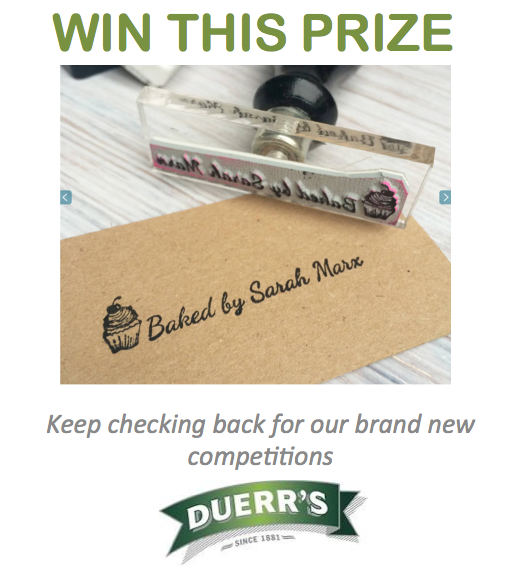 RT <a href="/duerrs1881/">Duerr's</a>: #WIN  a  Personalised Baking  Stamp! RT to   enter. T&amp;Cs: goo.gl/QoBfi6 #GBBOSportRelief