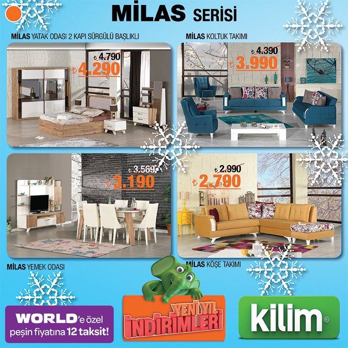 Kilim' de yeni yıl indirimleri başladı!
Detaylar için web sayfamızı ziyaret edebilirsiniz.